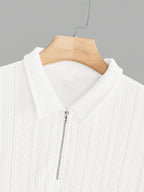 Modern T-shirt for men with white colour texture fabric