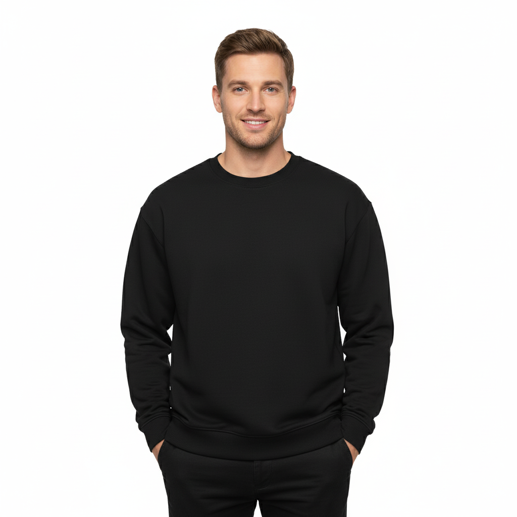 Premium Unisex Oversized Black Sweatshirt
