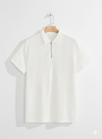 Modern T-shirt for men with white colour texture fabric