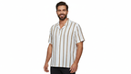 White designer shirt for men with lines