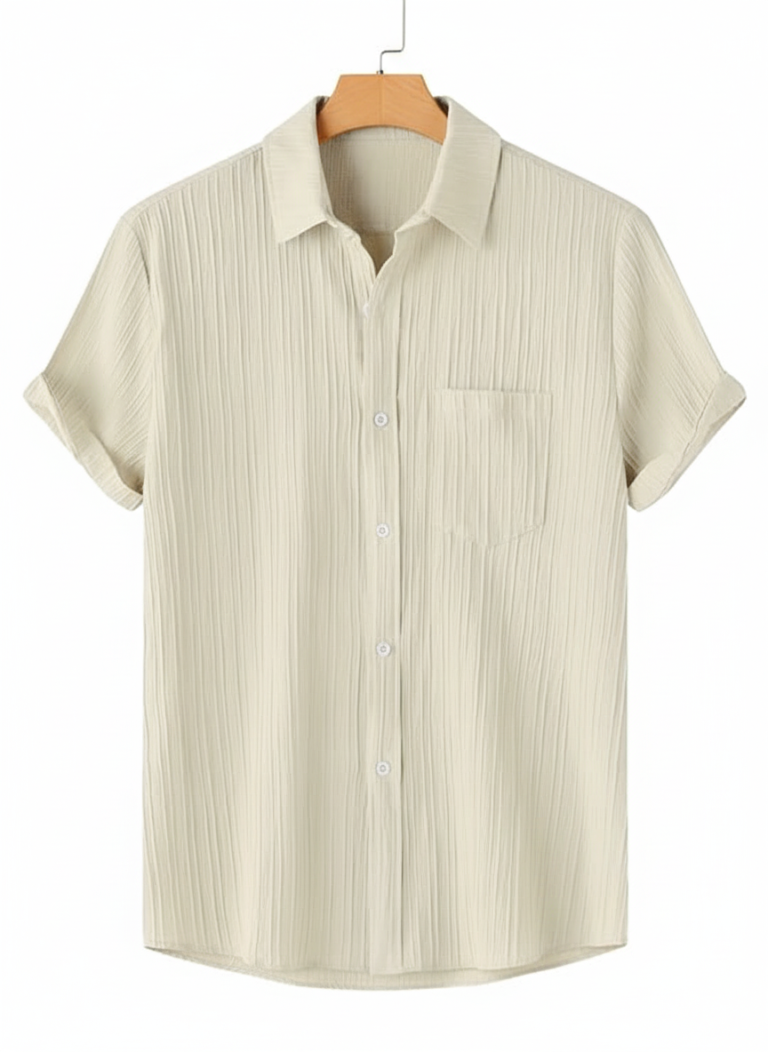 Modern shirt for men with beige colour