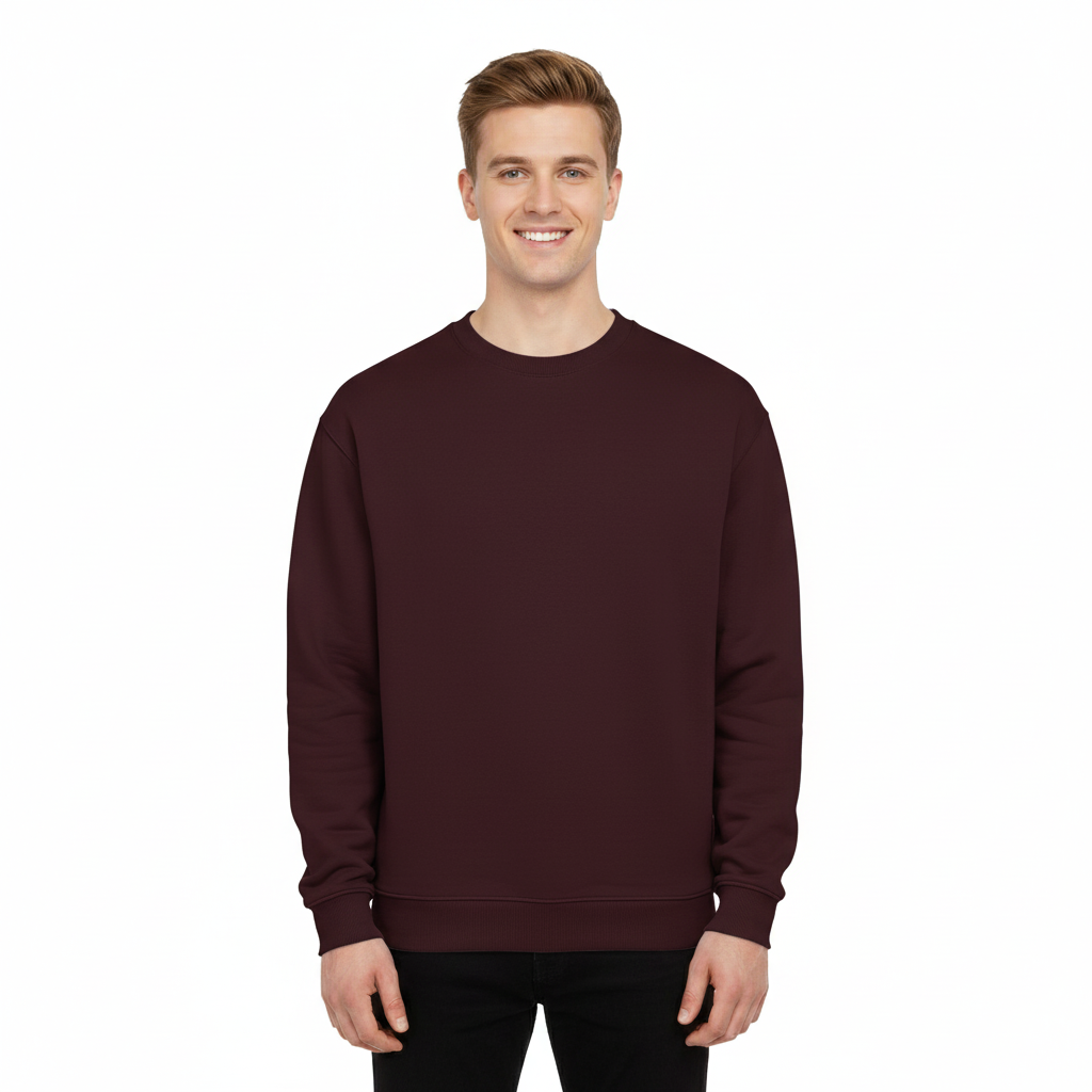 Premium Unisex Oversized Maroon Sweatshirt