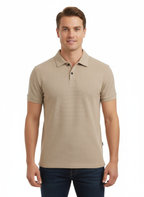 Texture design men t-shirt with brown colour