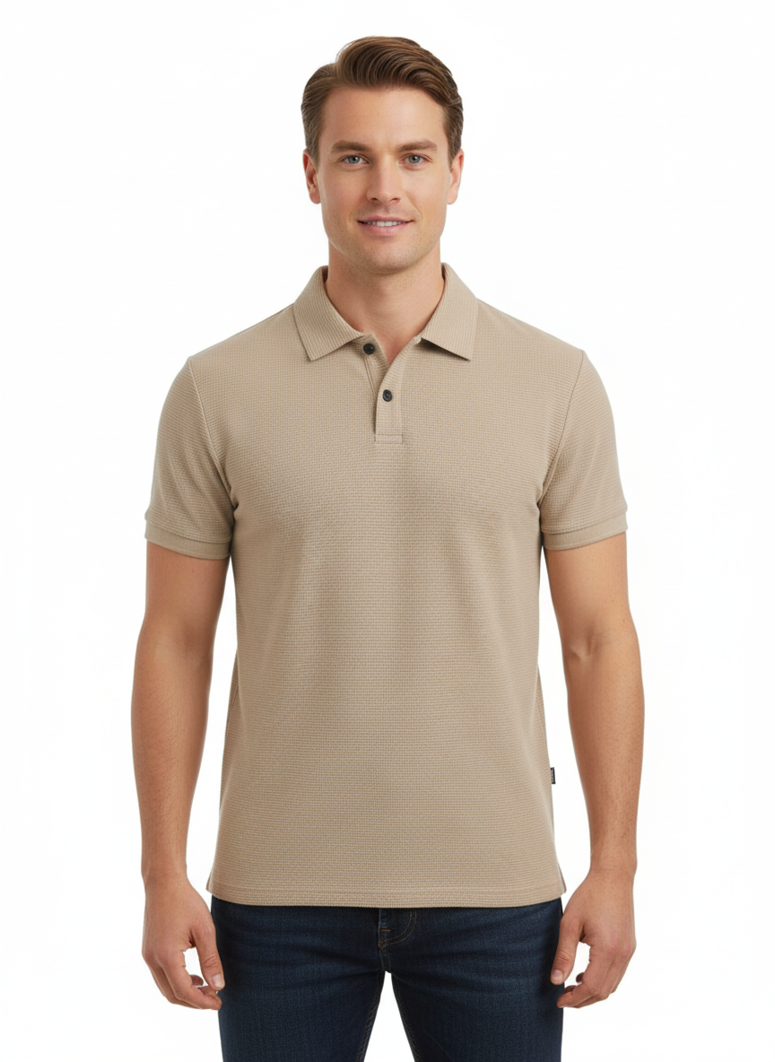 Texture design men t-shirt with brown colour