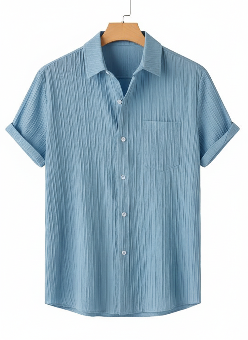 Modern shirt for men with blue color