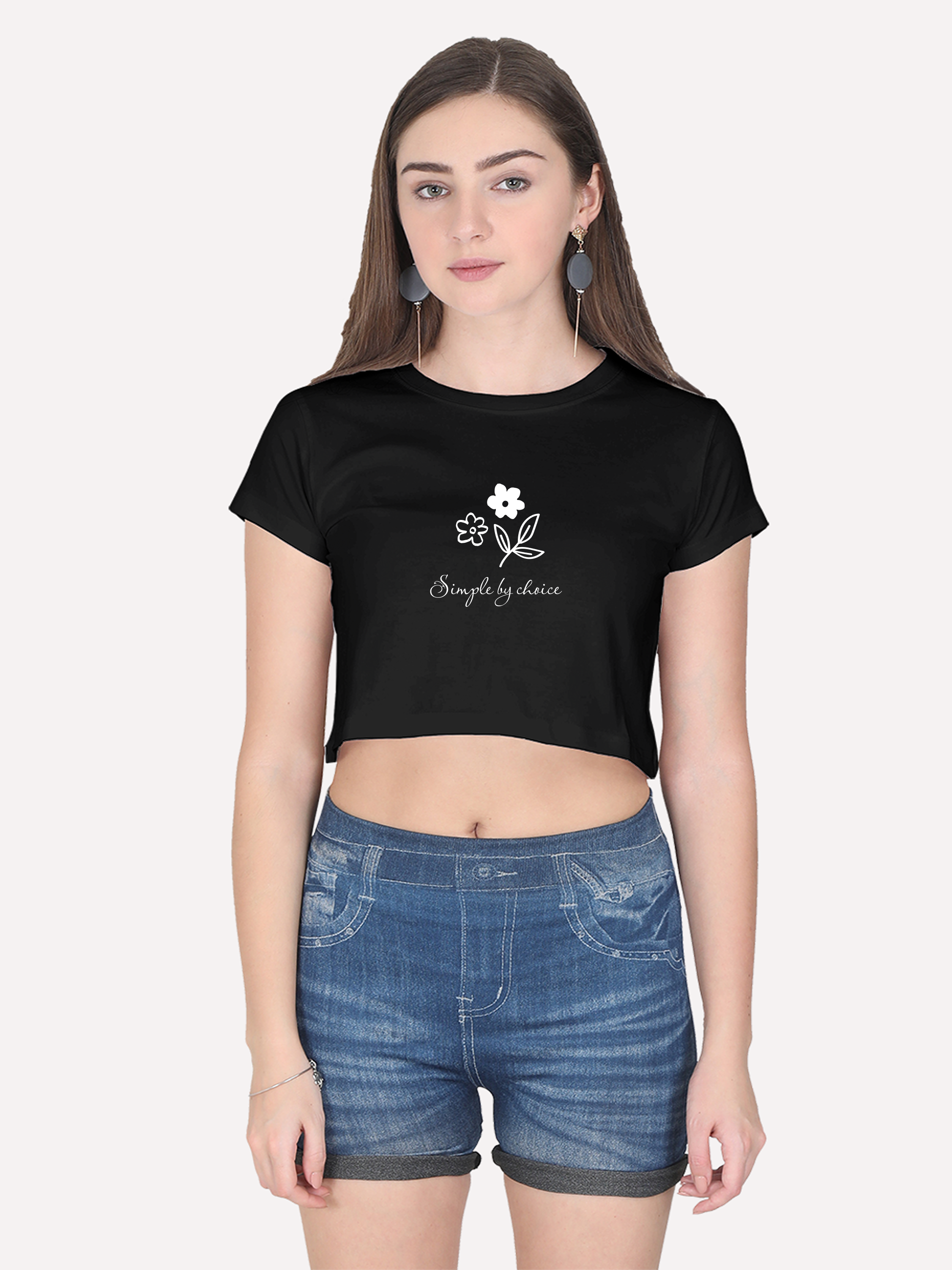 Crop Top  for girls with flowers
