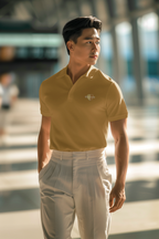 Modern Polo Yellow T-Shirt for Men - Classic