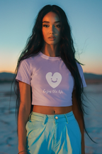 Crop Top  for girls with heart design
