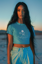 Crop Top  for girls with flowers