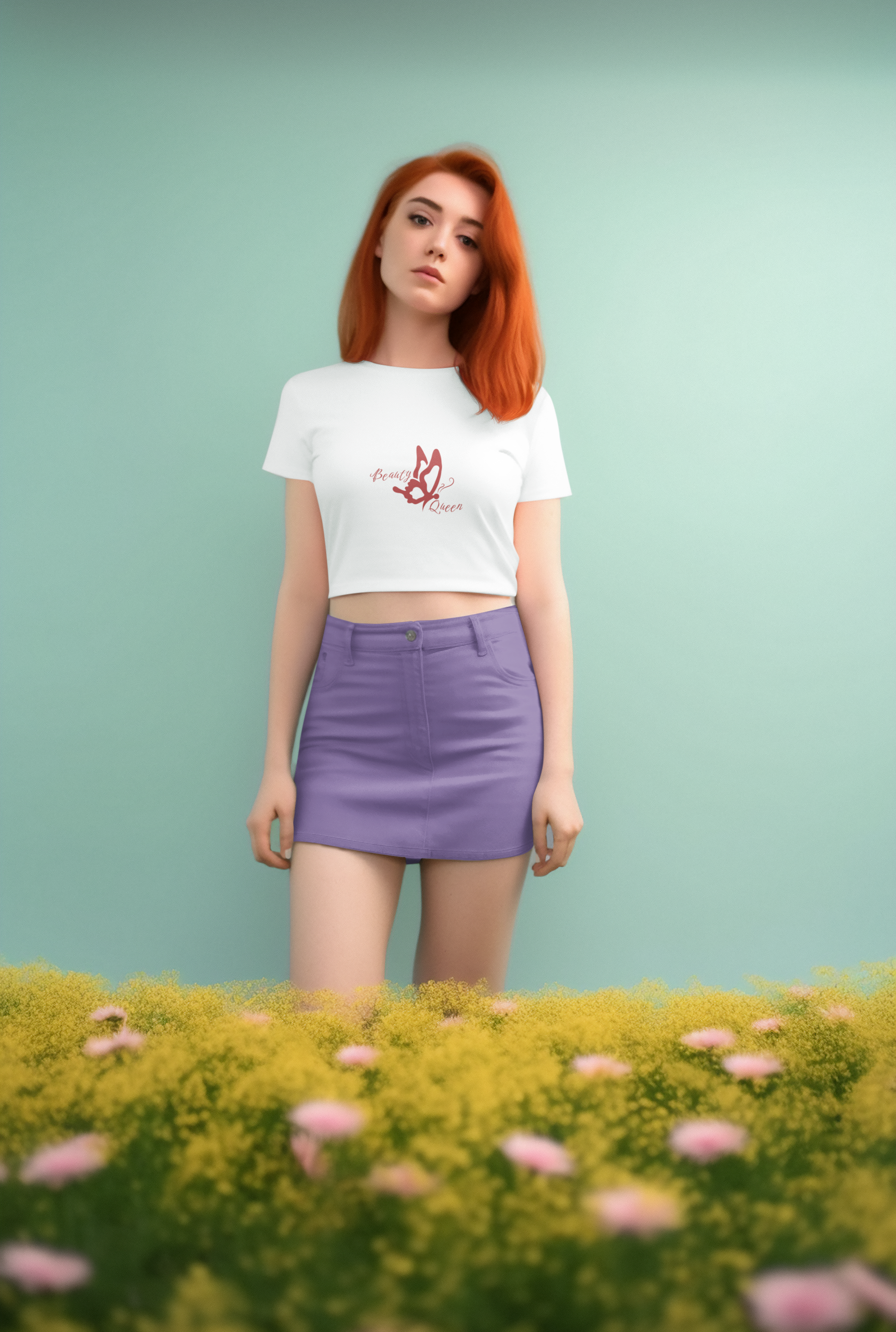 Crop Top  for girls - Beauty Queen