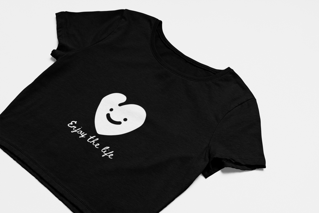 Crop Top  for girls with heart design