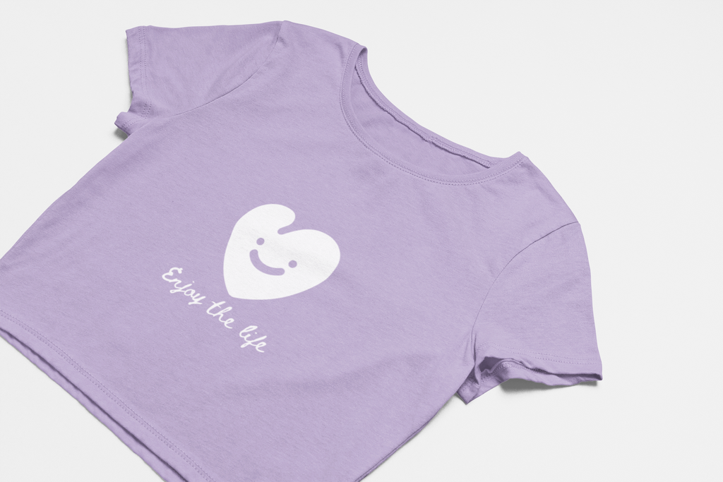 Crop Top  for girls with heart design