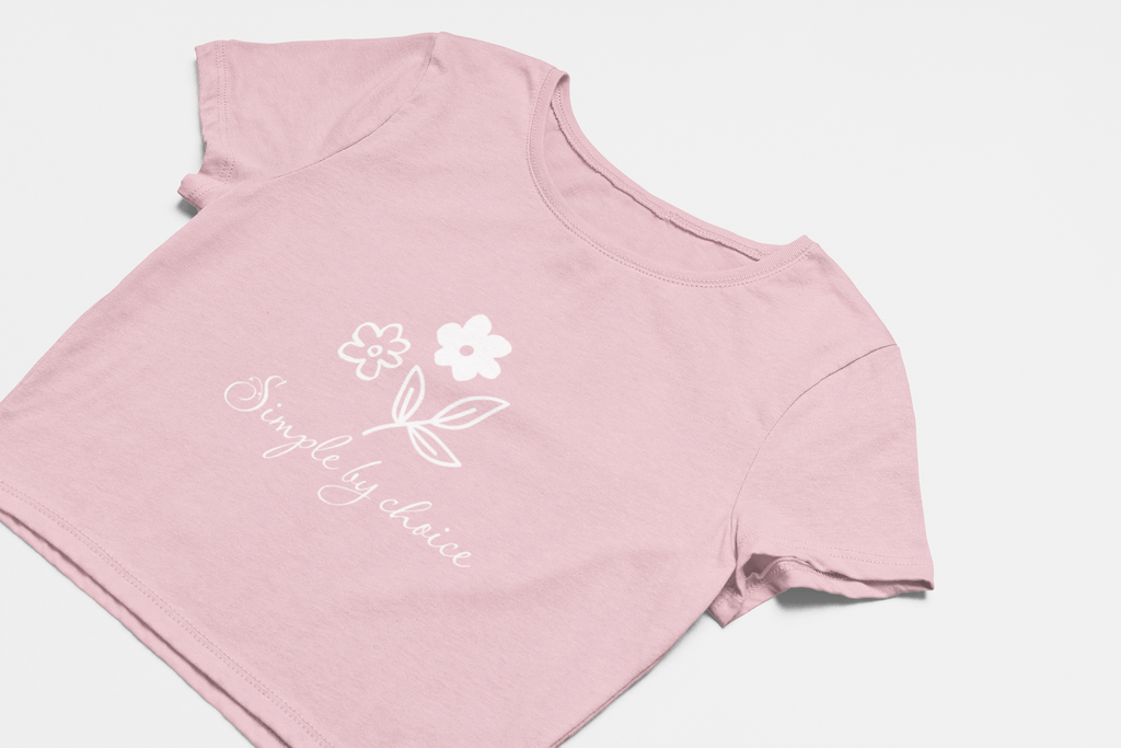 Crop Top  for girls with flowers
